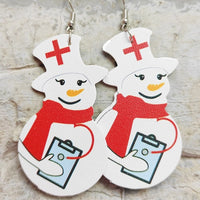 1 Pair Cute Basketball Football Snowman Pu Leather Iron Earrings