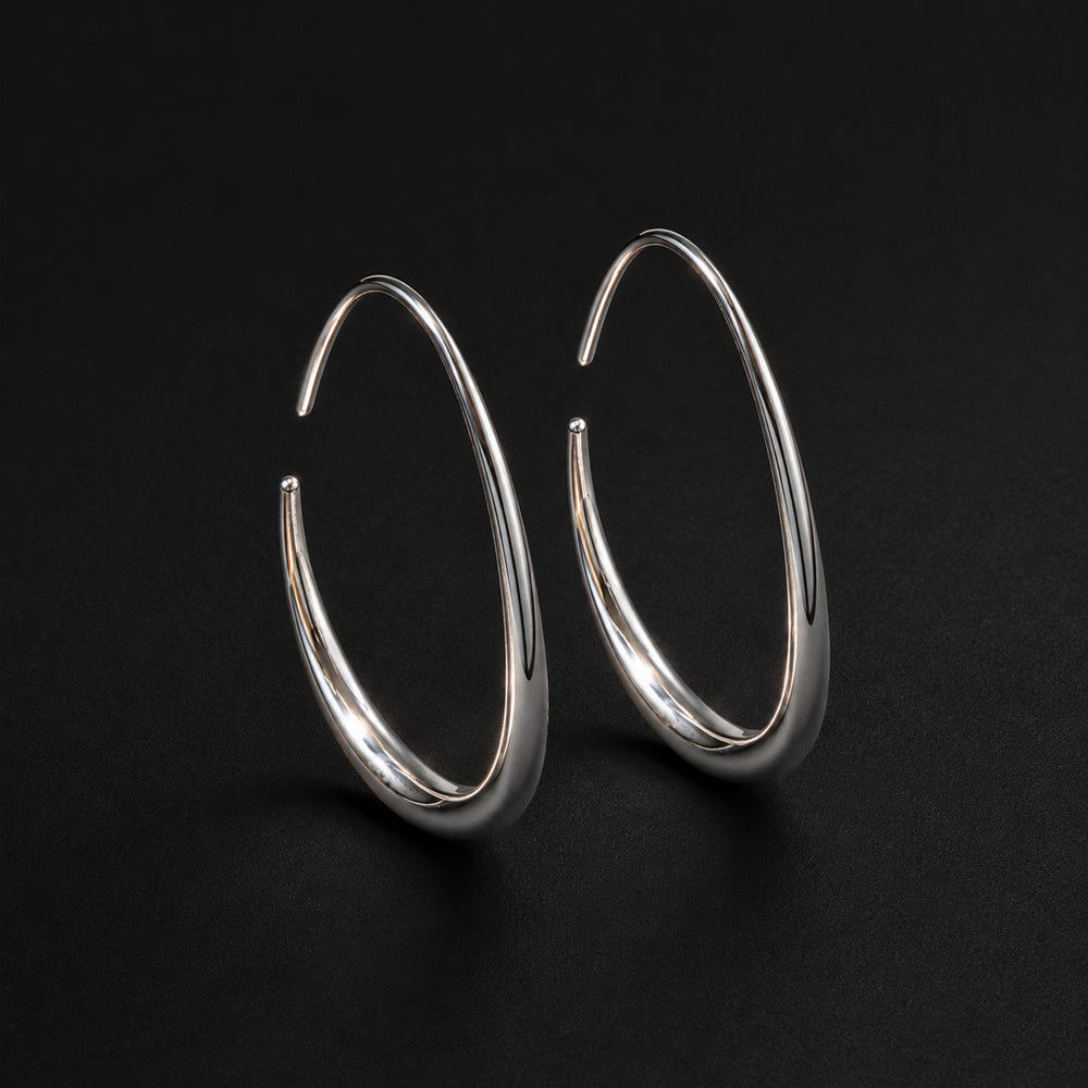 Beauteast Fluid Open Hoop Earrings