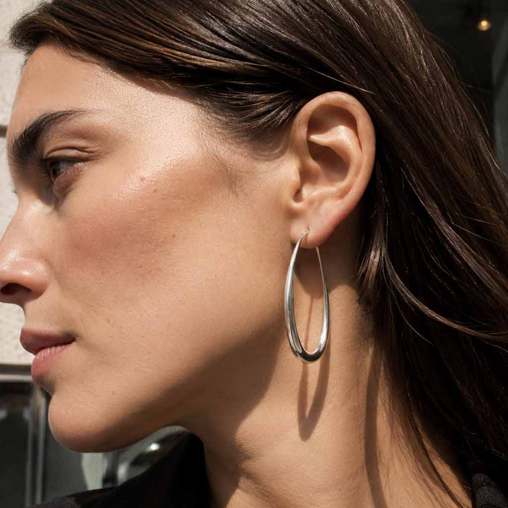 Beauteast Fluid Open Hoop Earrings