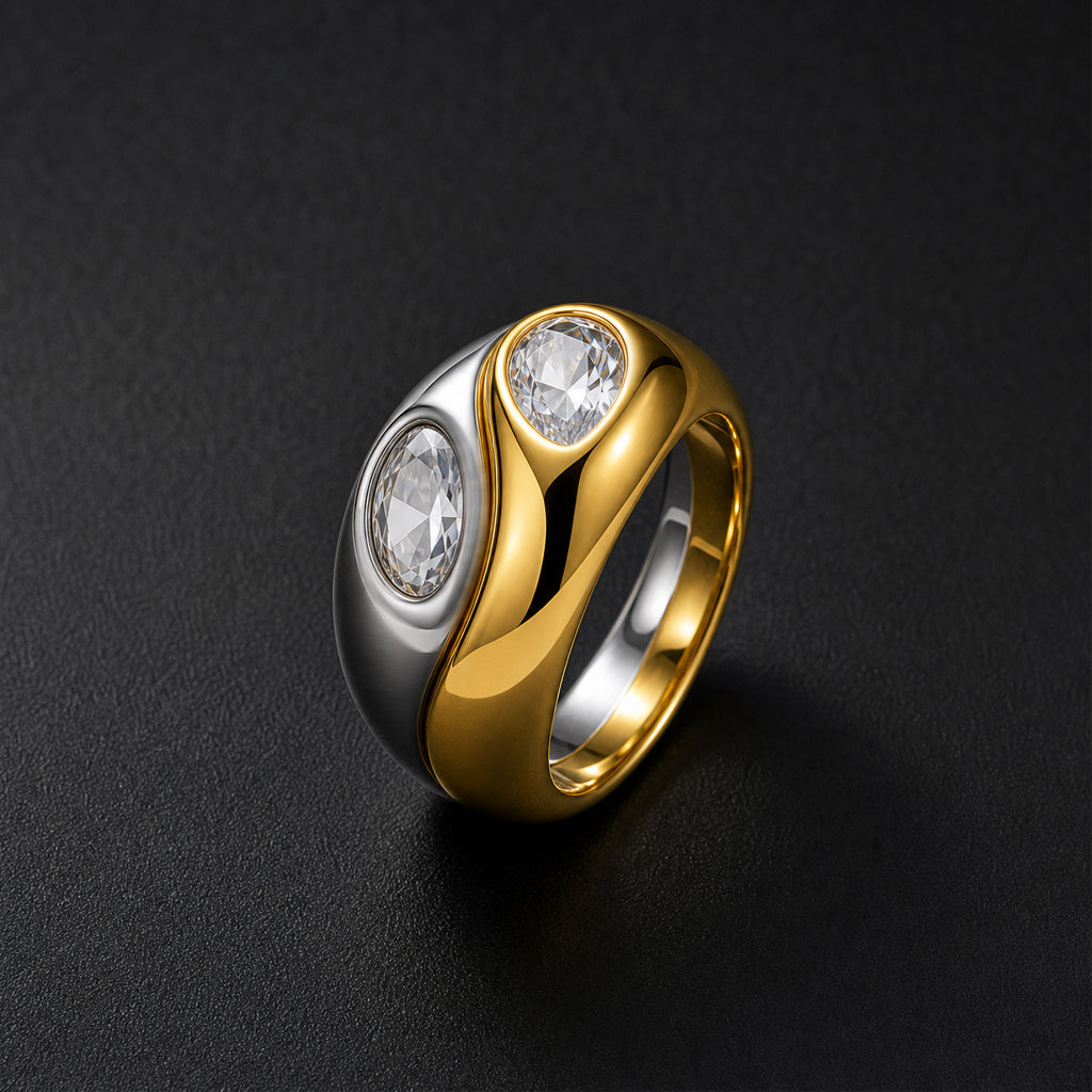 Beauteast Dual Form Ring Set
