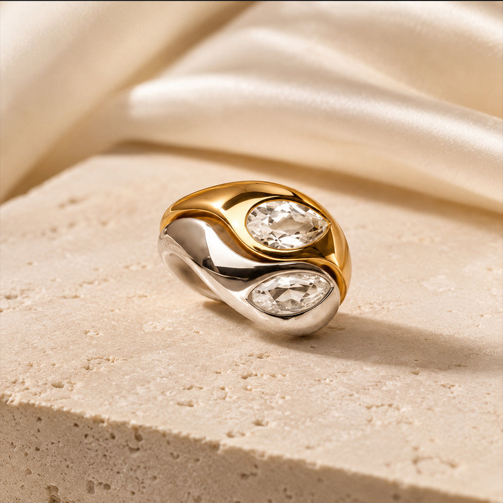 Beauteast Dual Form Ring Set