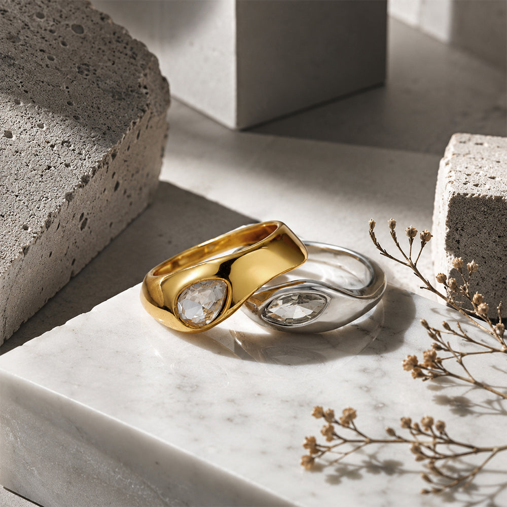 Beauteast Dual Form Ring Set