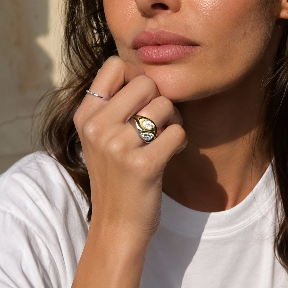 Beauteast Dual Form Ring Set