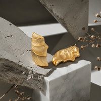 Beauteast Folded Form Stud Earrings