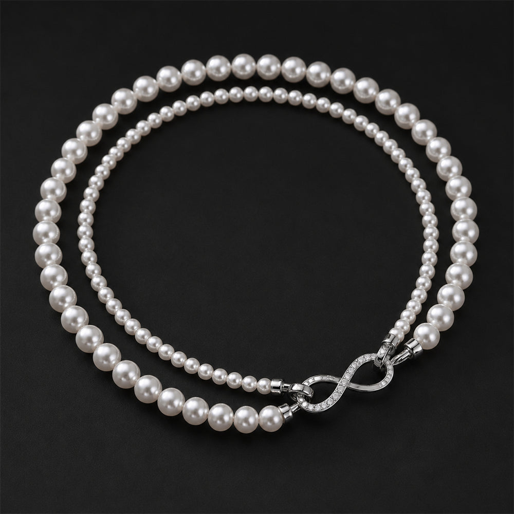Beauteast Double Strand Pearl Necklace