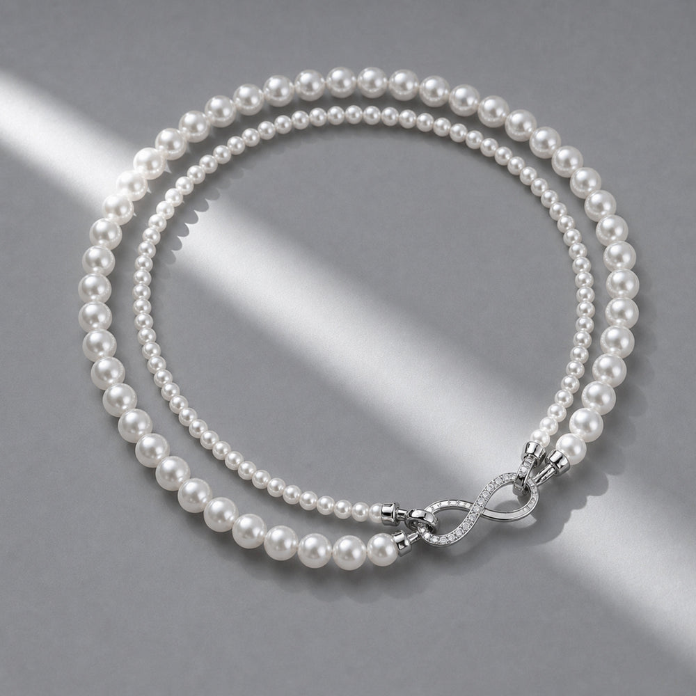 Beauteast Double Strand Pearl Necklace