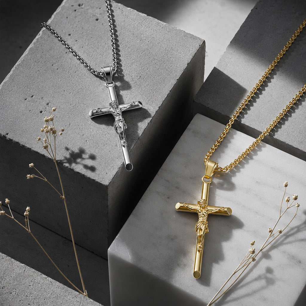 Beauteast Crucifix Pendant Necklace