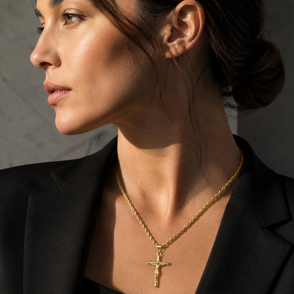 Beauteast Crucifix Pendant Necklace