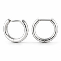 Beauteast D-Form Titanium Hoop Earrings