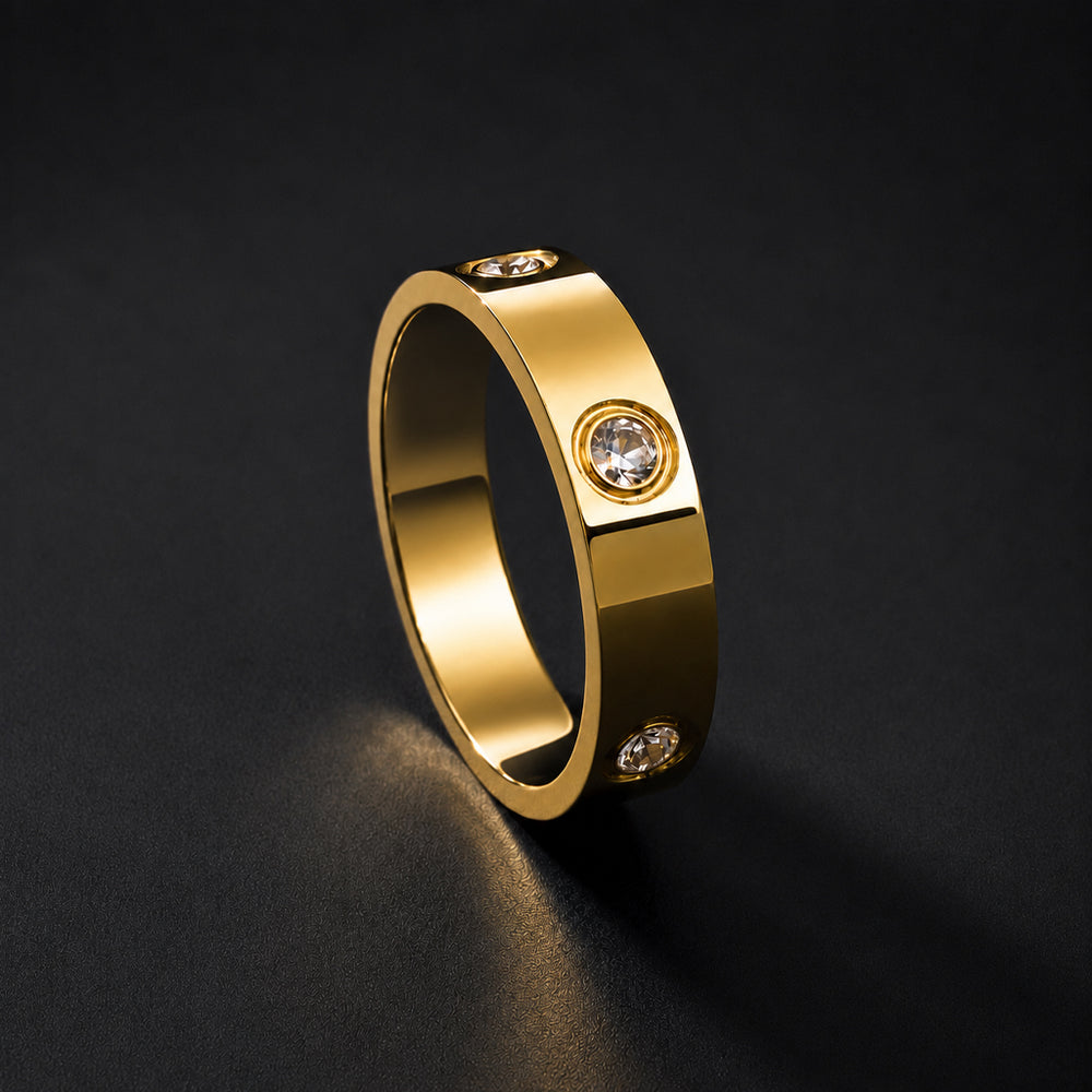 Beauteast Orbit Stone Band Ring