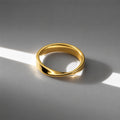 Minimalist Mobius Twist Ring - 18K Gold Plated 316L Stainless Steel Waterproof Stacking Band by Beauteast