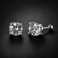 Beauteast Moissanite Solitaire Stud Earrings