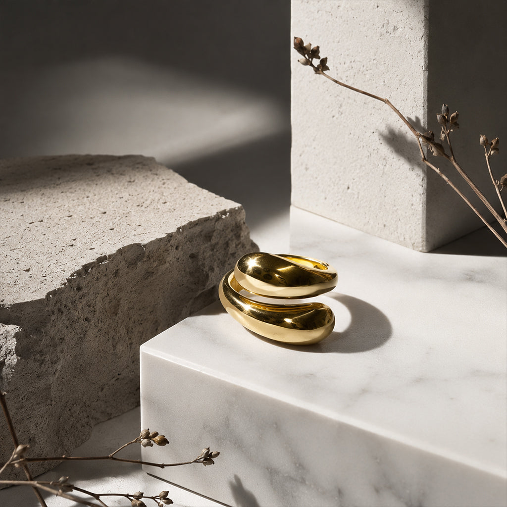 Beauteast Fluid Dome Wrap Ring