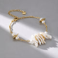 Beauteast Baroque Pearl Link Bracelet