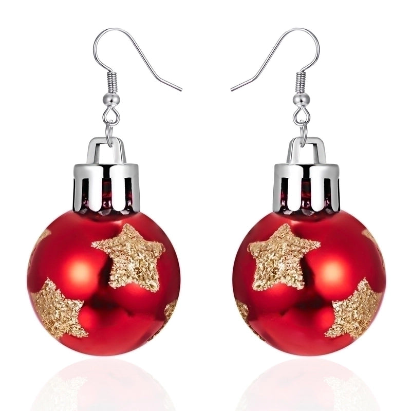 1 Pair Cute Star Stripe Snowflake Resin Ear Hook