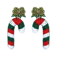1 Piece Handmade Christmas Hat Christmas Tree Bell Handmade Plating Cloth Silver Plated Drop Earrings