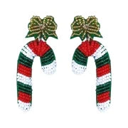 1 Piece Handmade Christmas Hat Christmas Tree Bell Handmade Plating Cloth Silver Plated Drop Earrings