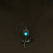 Luminous Hollow Snowflake Pendant Necklace