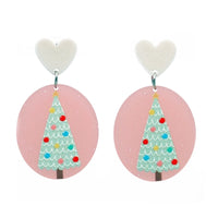 Fashion Christmas Tree Acrylic No Inlaid Earrings