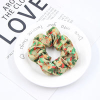 Christmas Cute Women's Color Block Rib-Knit Hair Tie