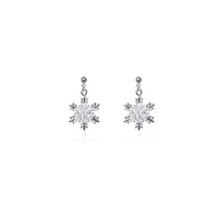 Fashion Snowflake Alloy Rhinestones Women's Drop Earrings 1 Pair