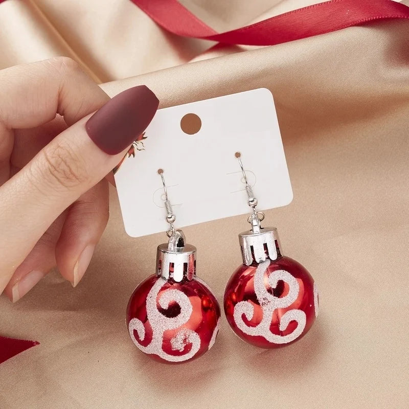 1 Pair Cute Star Stripe Snowflake Resin Ear Hook