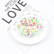 Christmas Cute Women's Color Block Rib-Knit Hair Tie