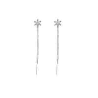 Fashion Snowflake Alloy Rhinestones Women's Drop Earrings 1 Pair
