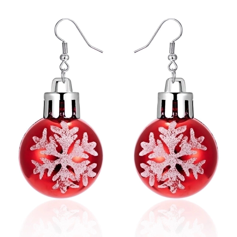 1 Pair Cute Star Stripe Snowflake Resin Ear Hook