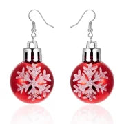 1 Pair Cute Star Stripe Snowflake Resin Ear Hook