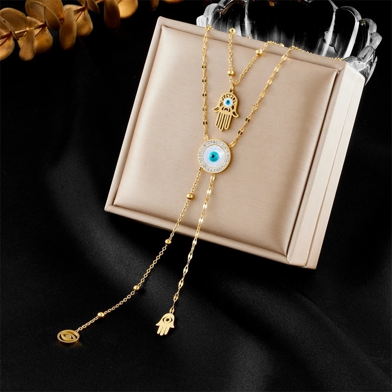 Vintage Style Life Tree Flower Bow Knot 304 Stainless Steel Pendant Necklace