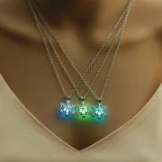 Luminous Hollow Snowflake Pendant Necklace